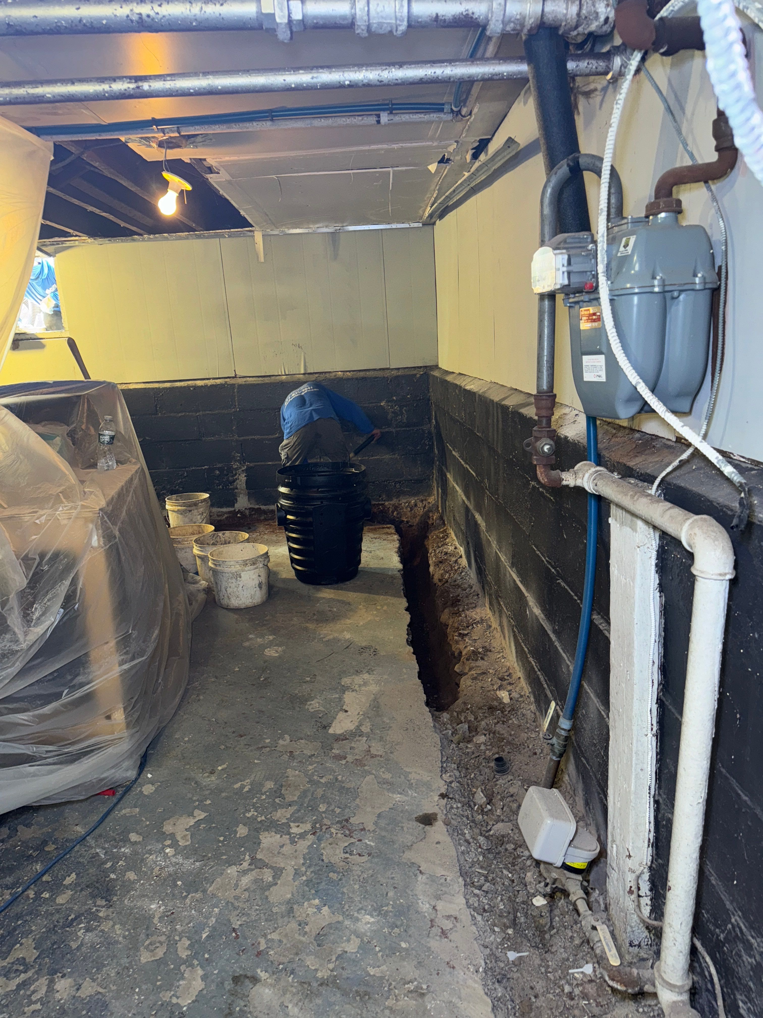 Interior French Drain East Orange NJ by Pure Service Pro, LLC 