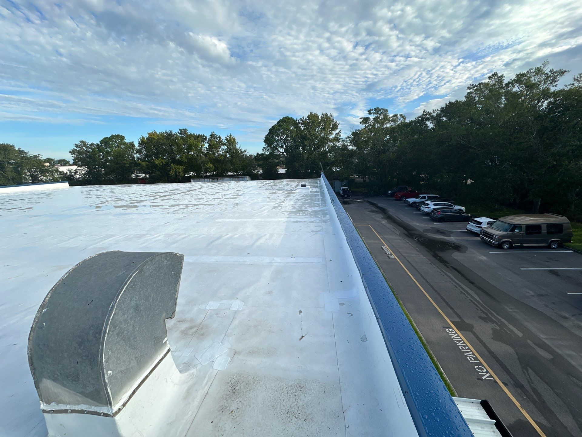 Jacksonville Flat Roof Recovery With TPO Membrane and 10" Box Gutters by MAX (Maximum Asset eXtention)