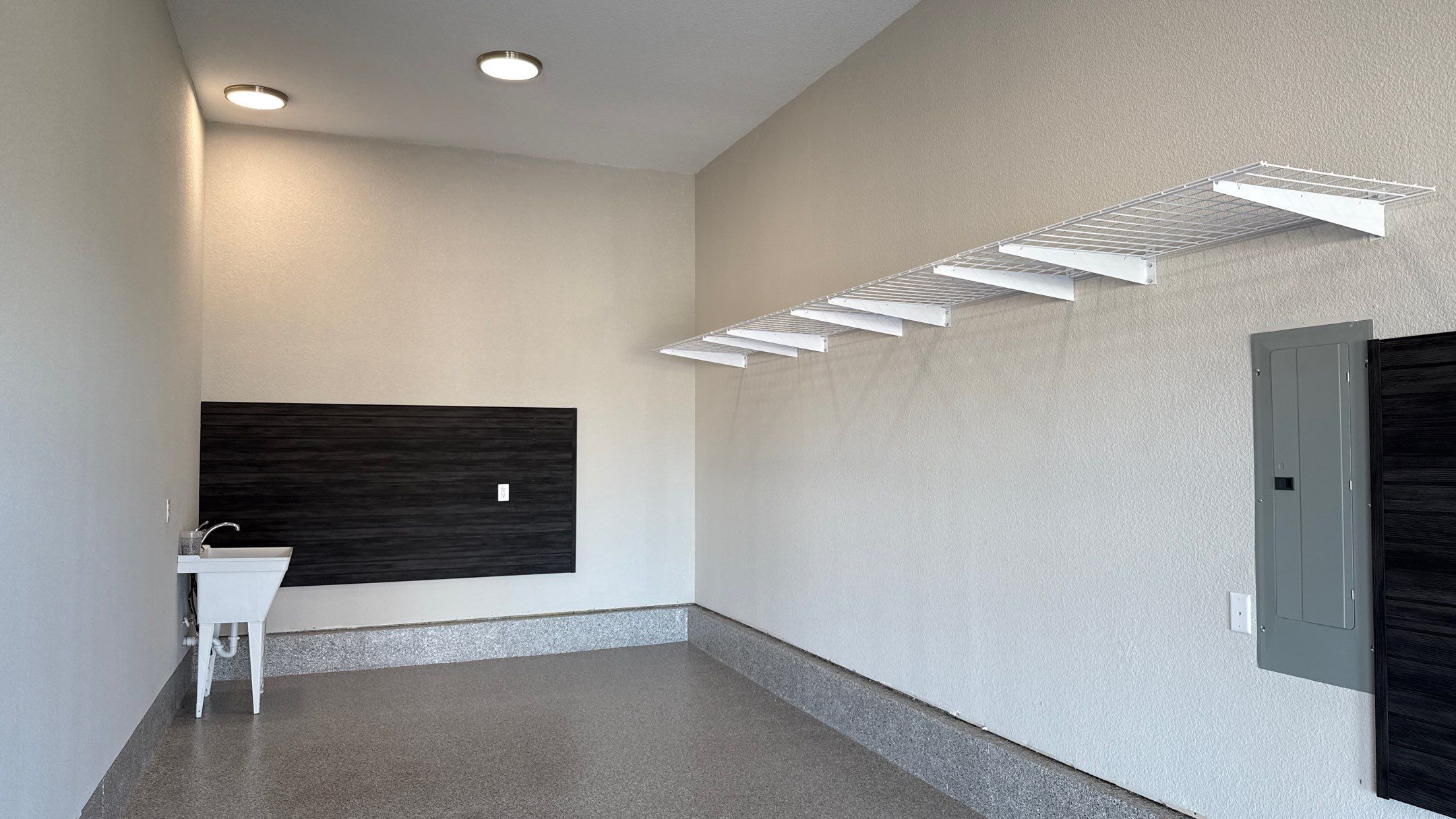 Steve Chose Our Beautiful MKE Blackwood Slatwall  by Banner Garage