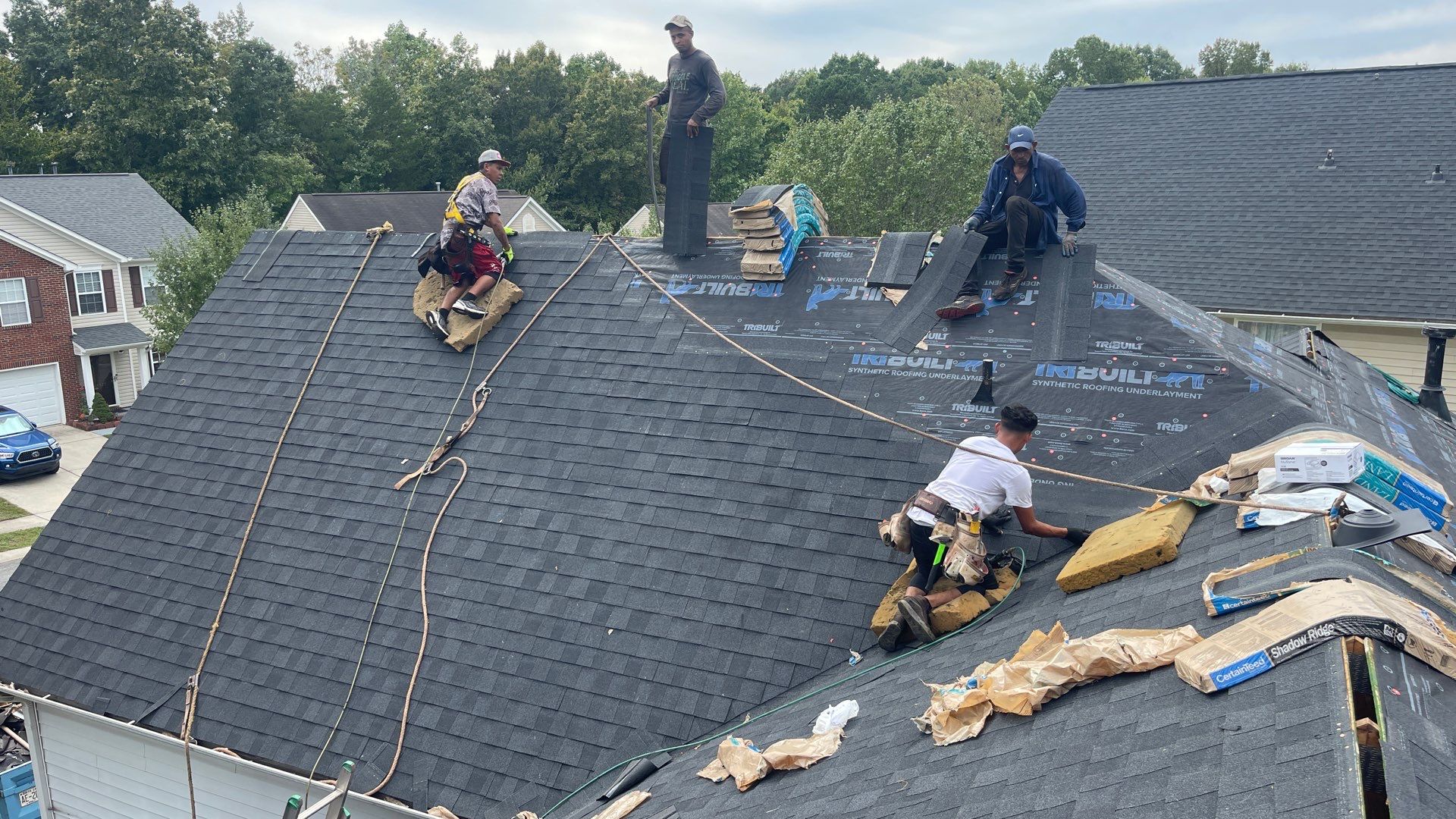 Roof and gutter replacement by wind damage by Just Brilliant Restoration JBR