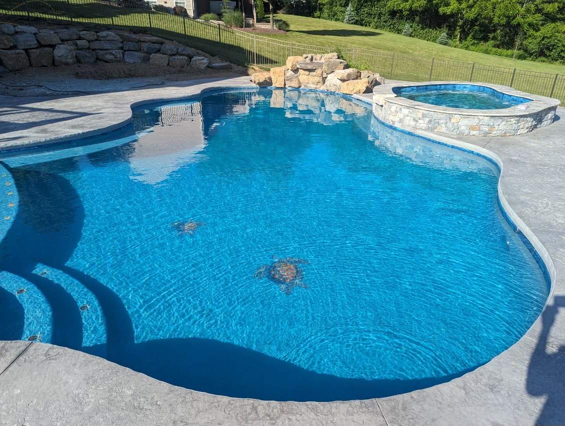 Stamped Pool Deck in Whitehall, PA by Architectural Concrete Design