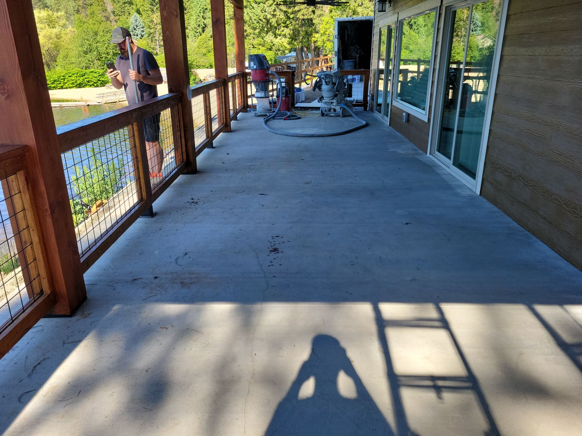 Patio & Laundry Room Transformation using Trail Mix 1/8" Chip by Croc Coatings, LLC