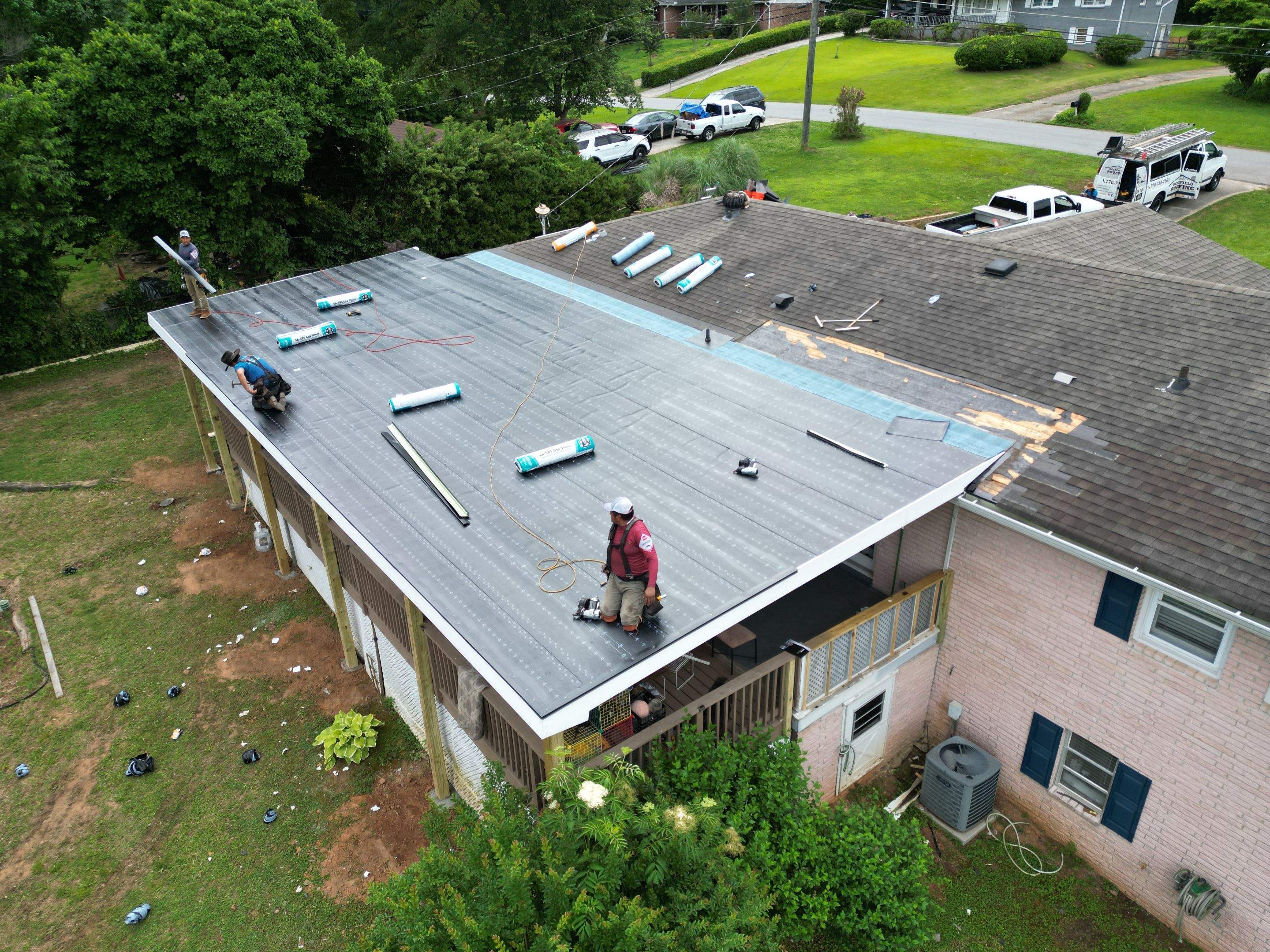 Cover porch by Deerfield Roofing LLC