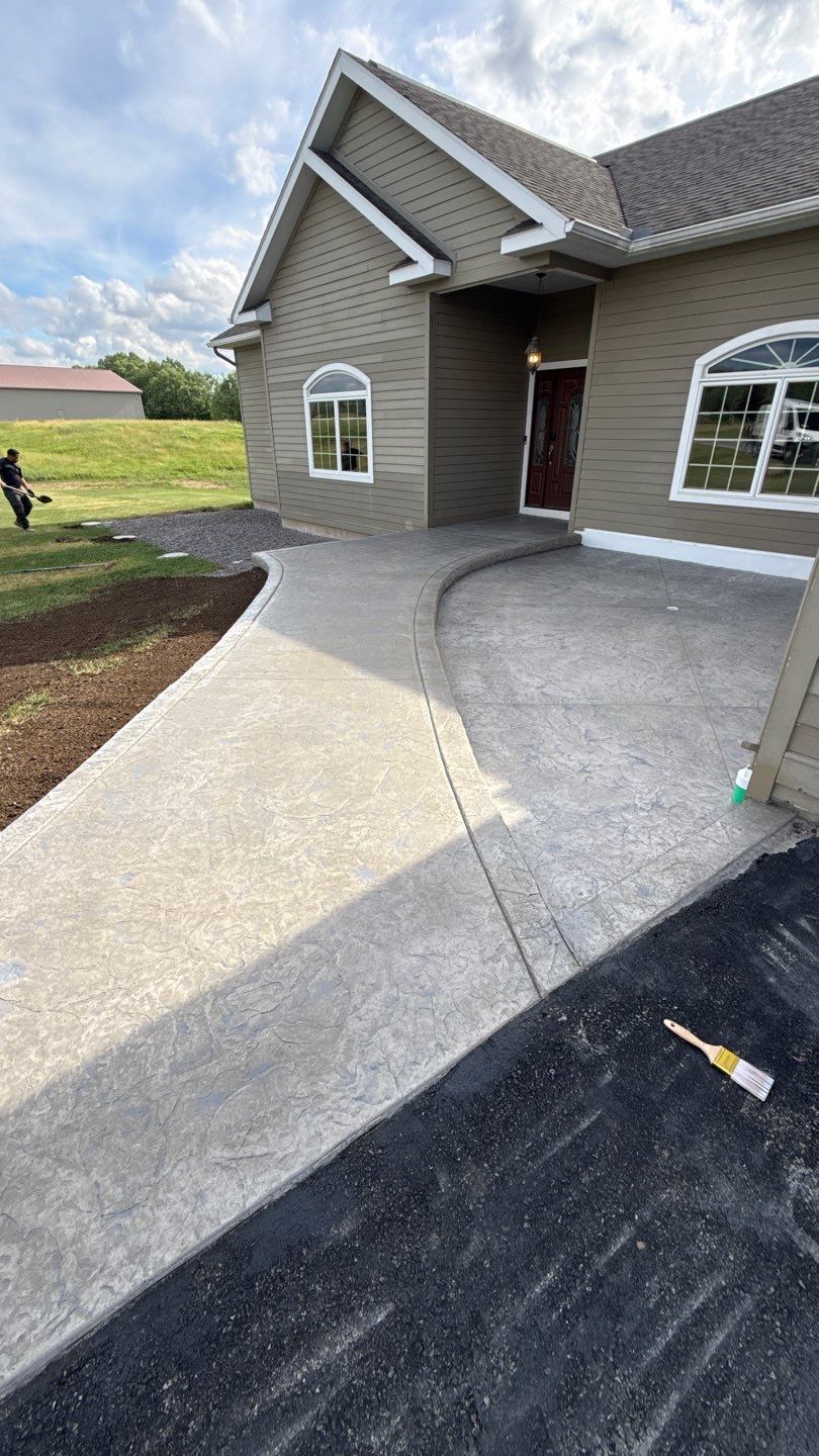 Oxford Slate Stamp Patio by NG Masonry & Construction LLC