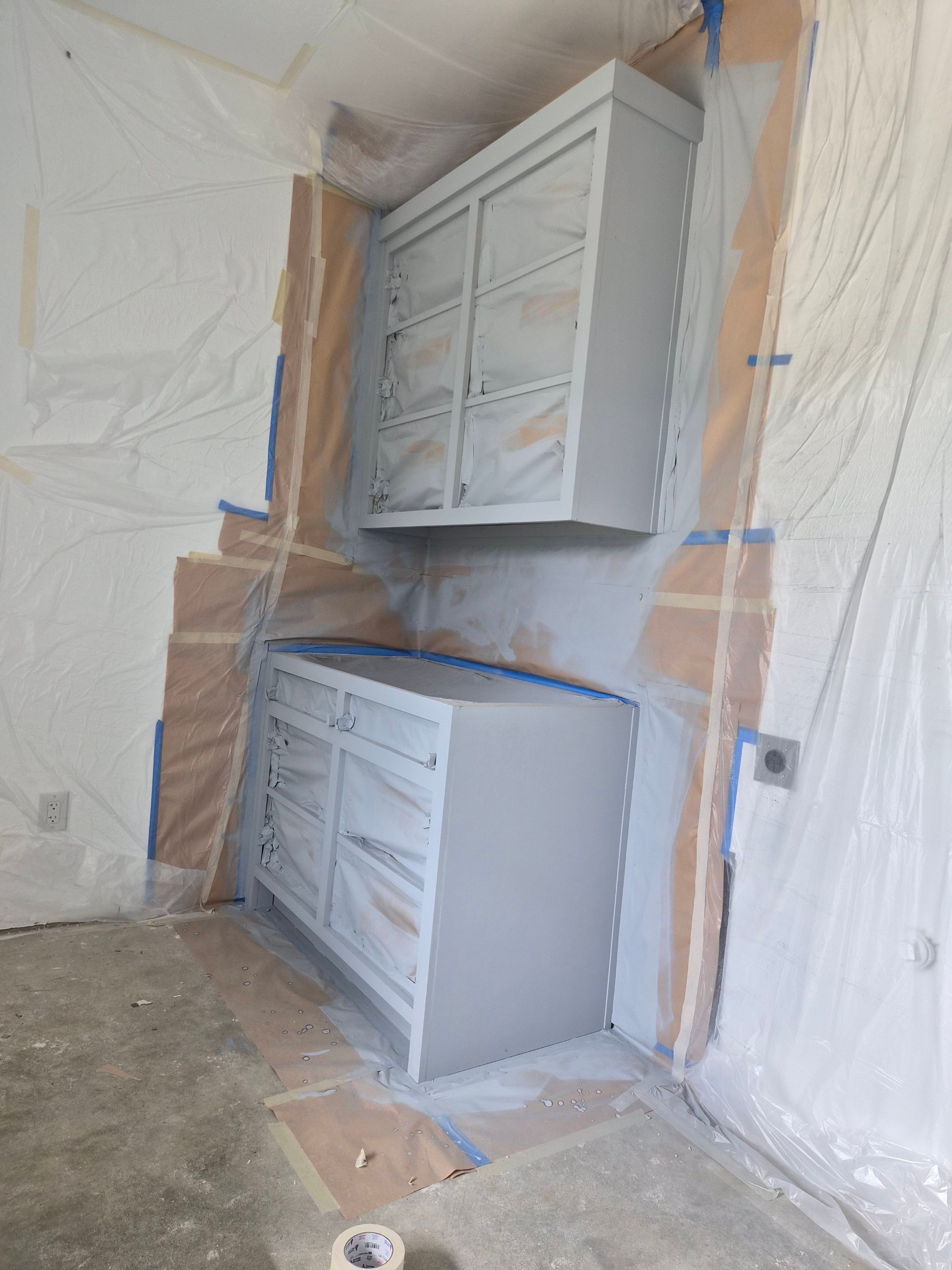 Sage Green Cabinet Transformation in Brownsboro, TX! by Quality Coats Painting