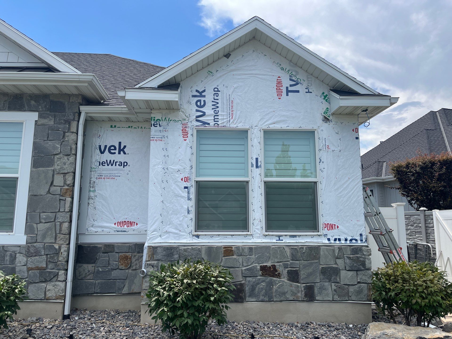 Spanish Fork | Crisp Hardie Replacement & Custom Columns | Arctic White by Ideal Siding Utah