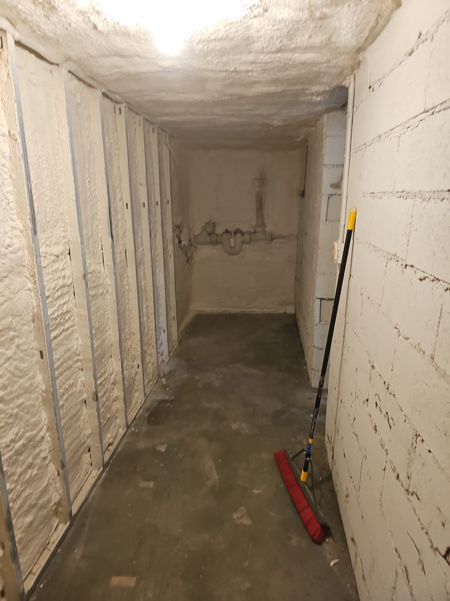 Basement Exterior Walls using Closed Cell Spray Foam by NYS Foam & Energy