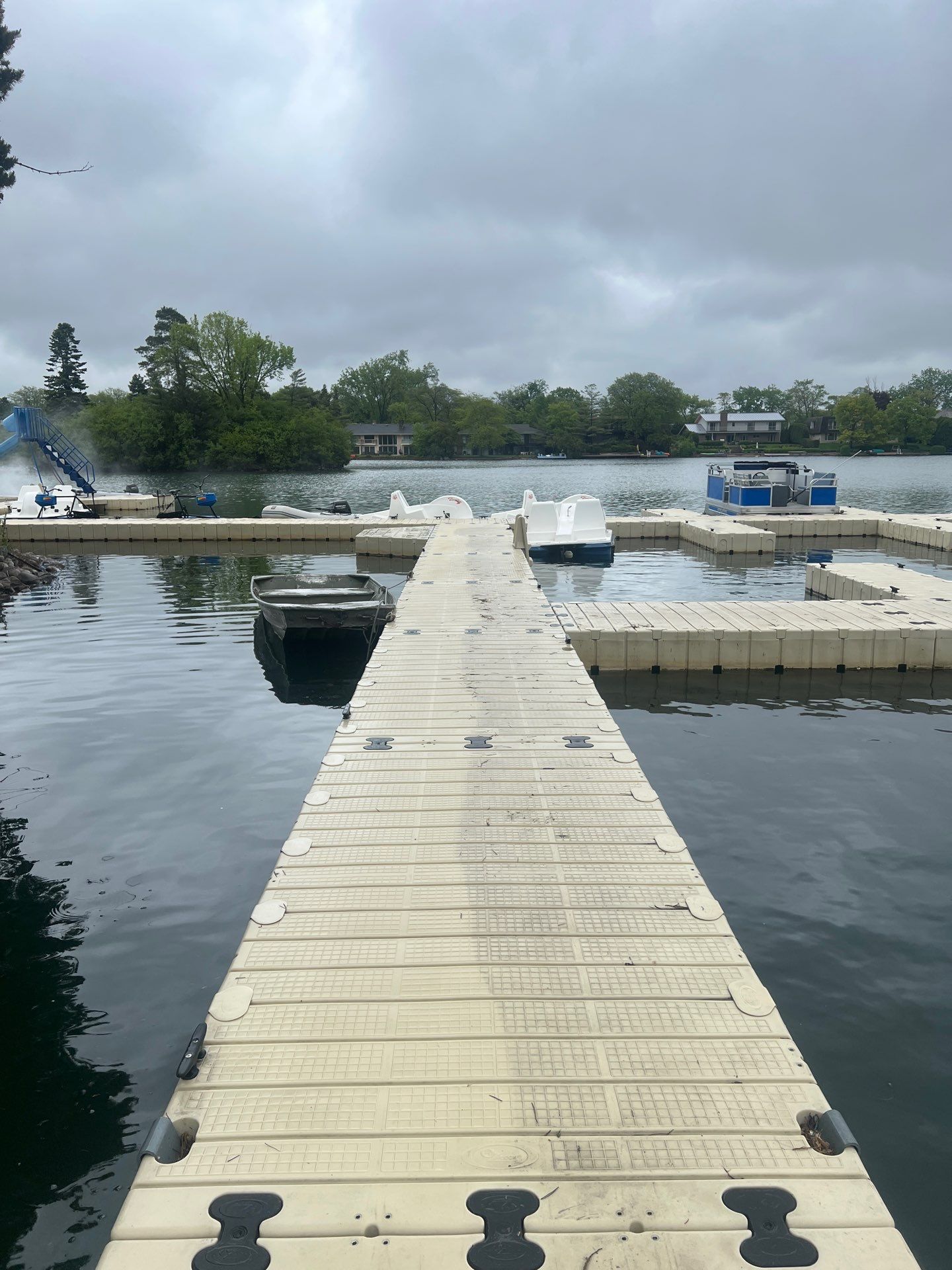 Power washing of floating dock by Northern Power Washing LLC.