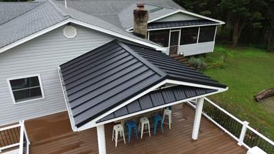 New Black Metal Roof Install in Owings, MD 