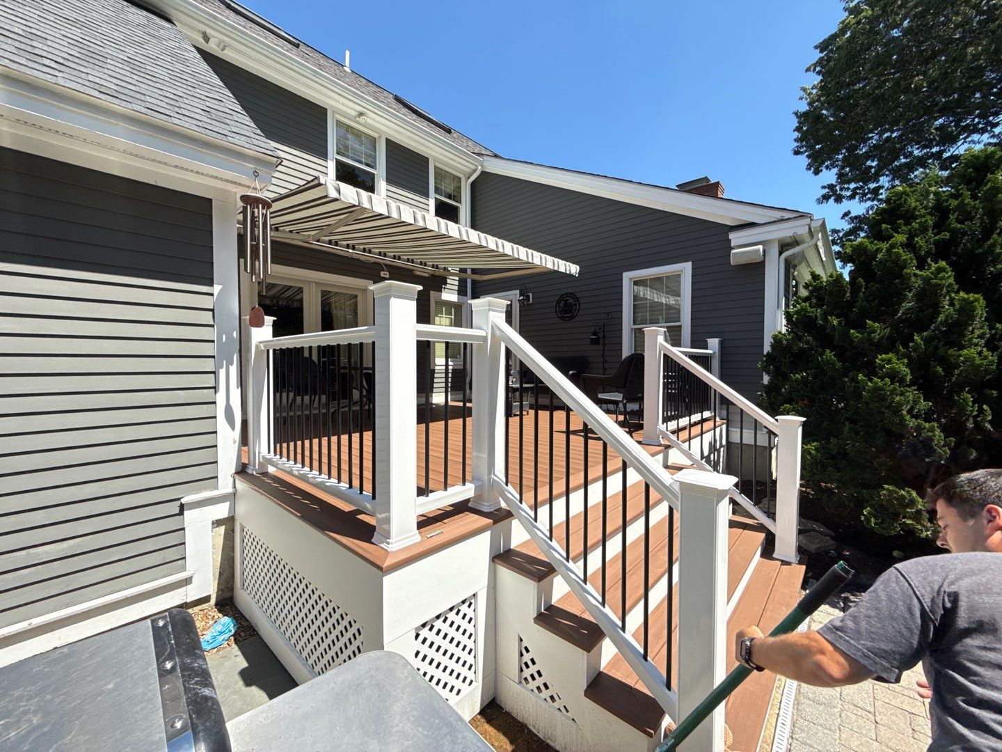 Custom TimberTech Composite Deck Replacement in Newburyport, MA by Sensible Home Solutions