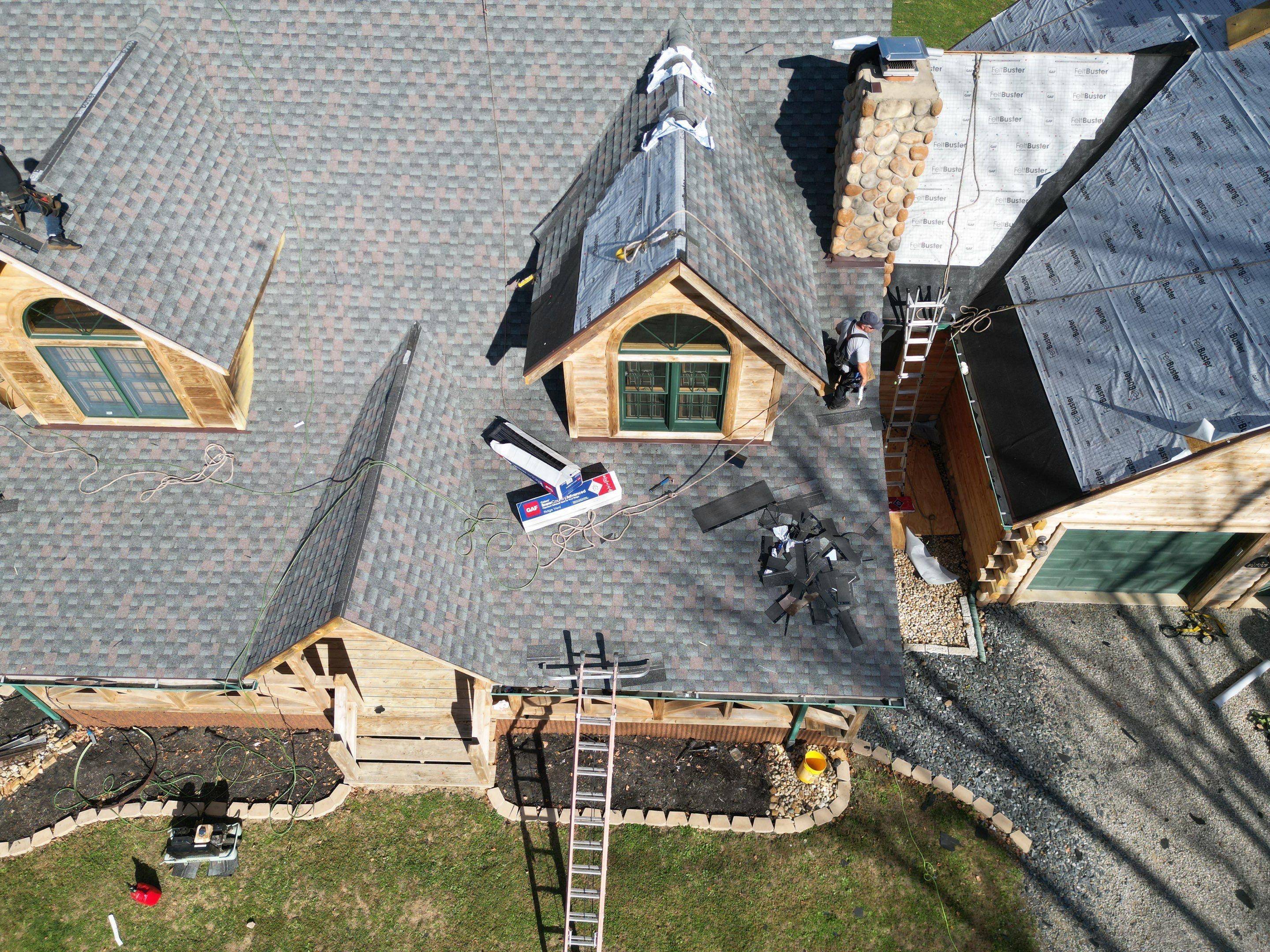 Residential Roofing Installation using Timberline HDZ Shingles - Williamsburg Slate by RoofX 