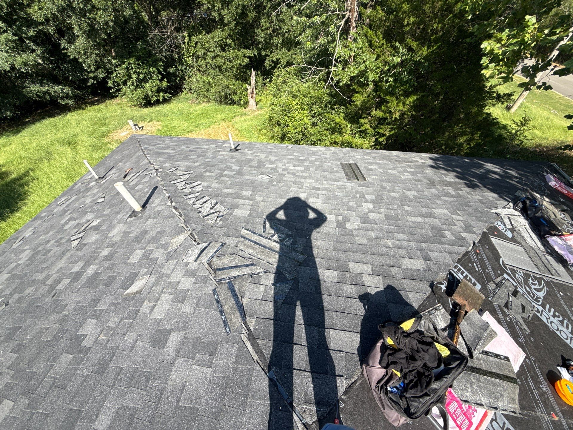 2 layers tear off & installation of new architectural shingles. by In & Out Construction & Remodeling, LLC