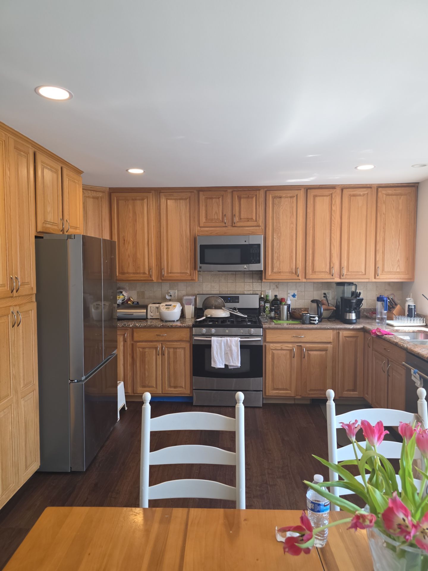 Kitchen Cabinet Refinishing and Granite Countertop Update in Troy by Top Shelf Painter