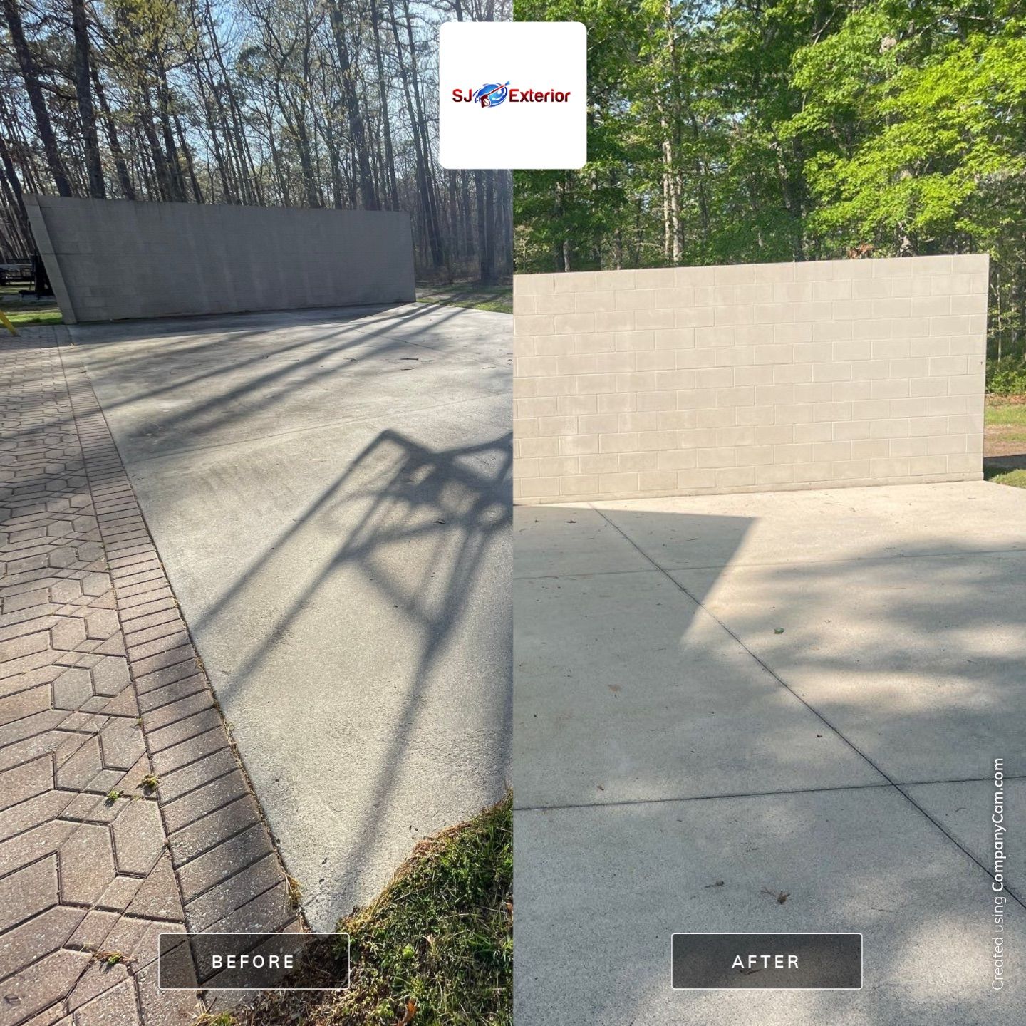 Pavers Cleaned, Garage and Concrete walls by SJ Exterior