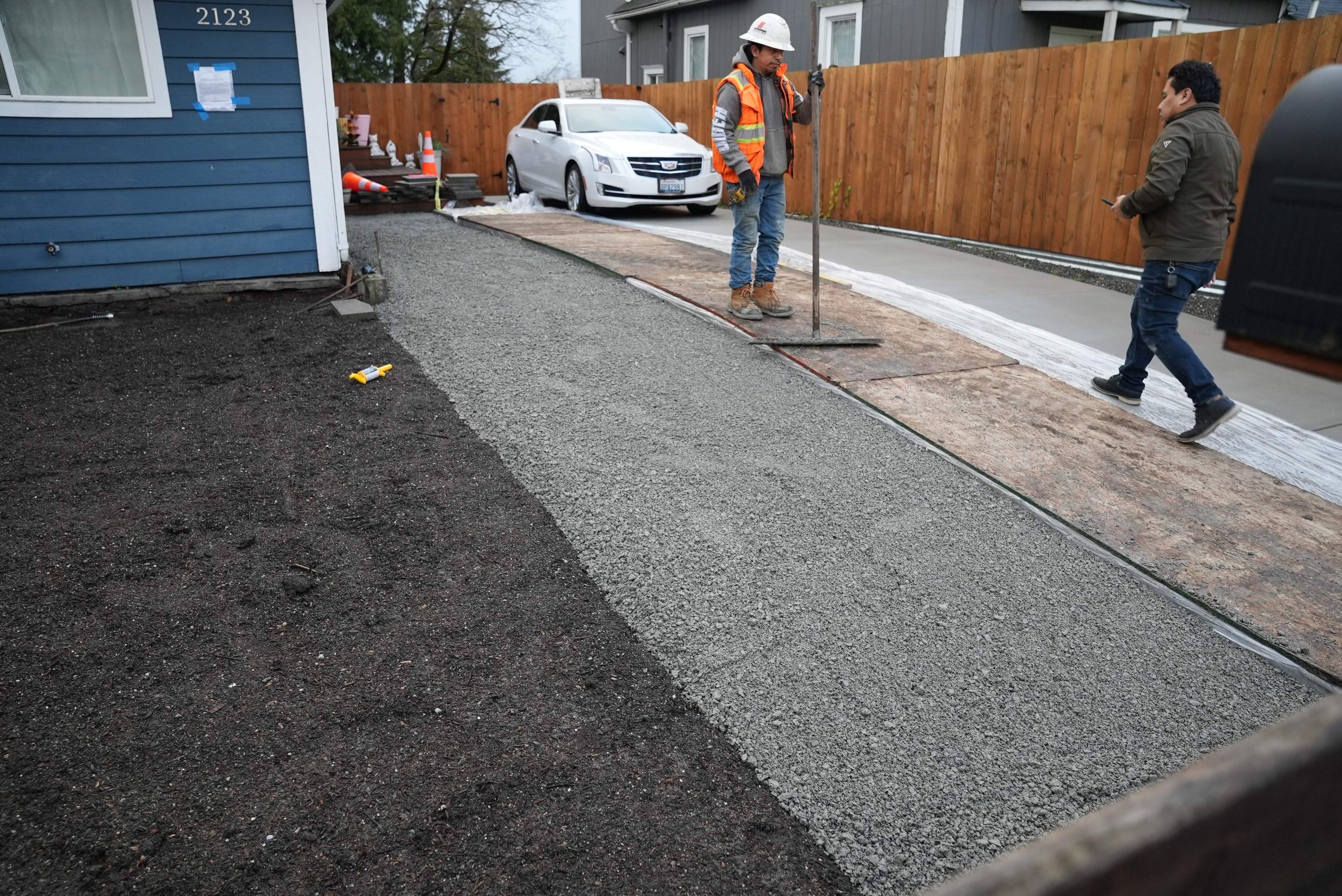 Concrete Driveway & Landscaping Project | Everett by Jireh Asphalt & Concrete Inc 