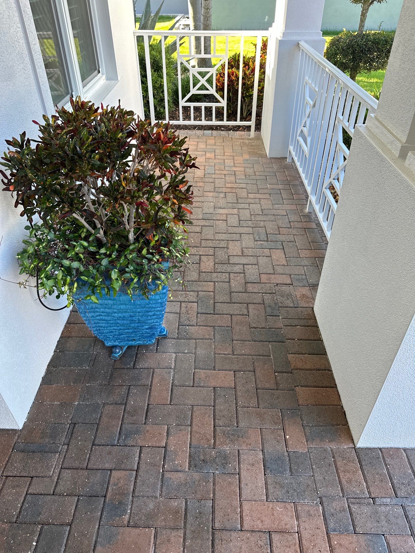 Paver Driveway Cleaning in Winding River Community, Bradenton, FL by Sunshine AquaWash