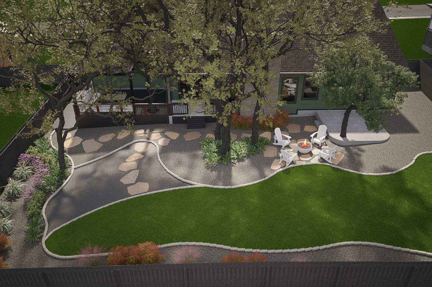 3D Landscape Design Render | Green Springs Valley, San Antonio TX by Hole In One Lawns, LLC