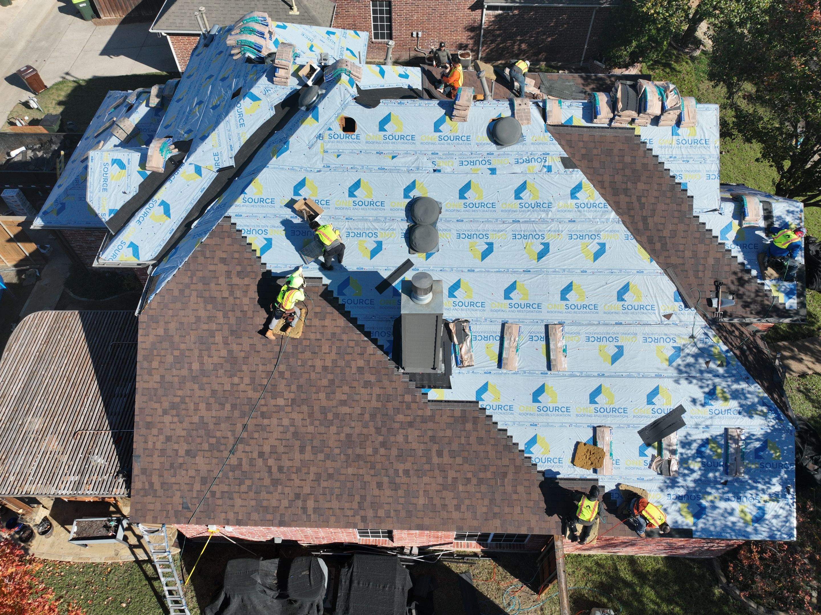 Residential Roofing Installation using CertainTeed Landmark Burnt Sienna by OneSource Roofing and Restoration