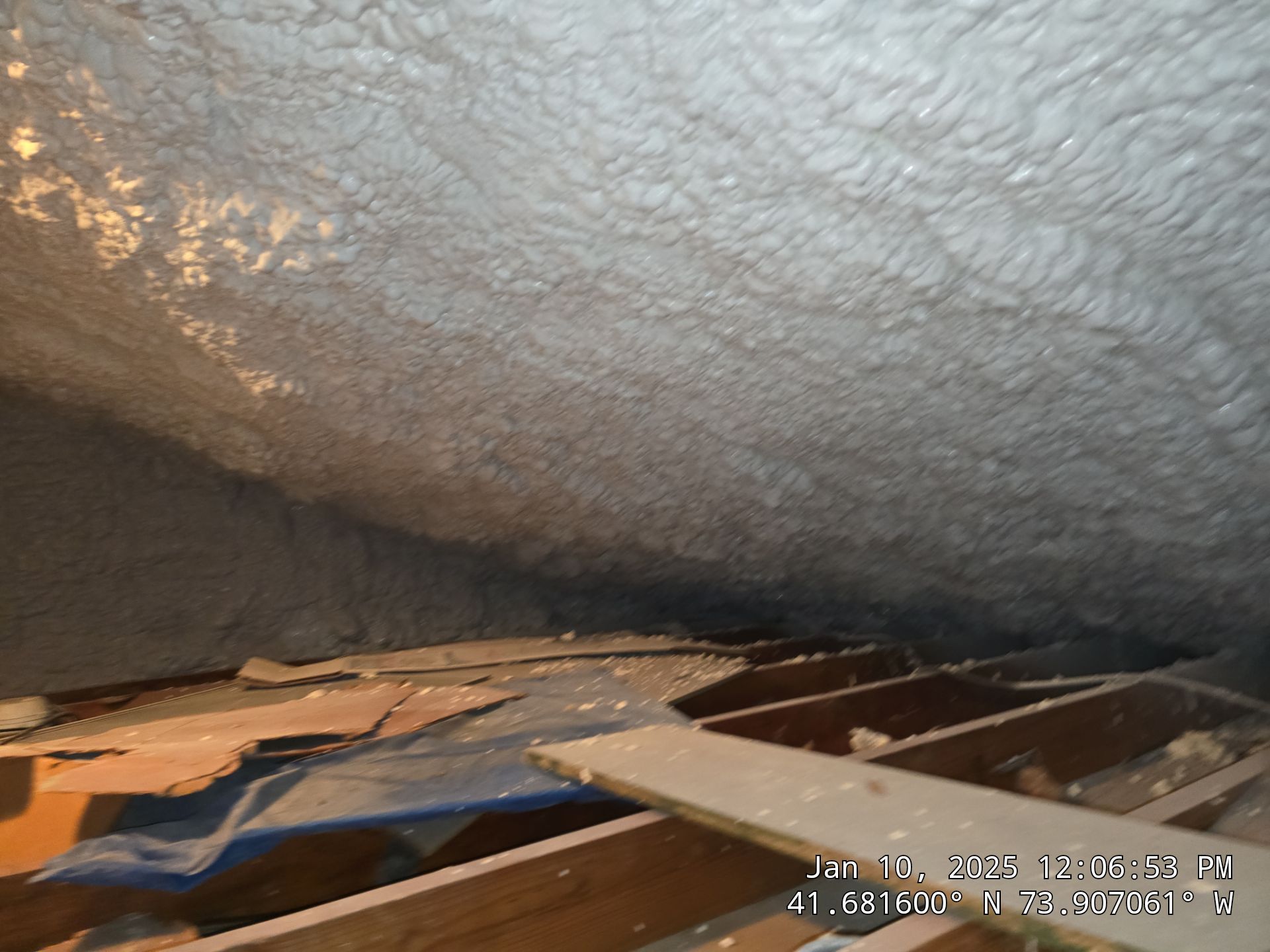 Attic Insulation using open cell spray foam by NYS Foam & Energy