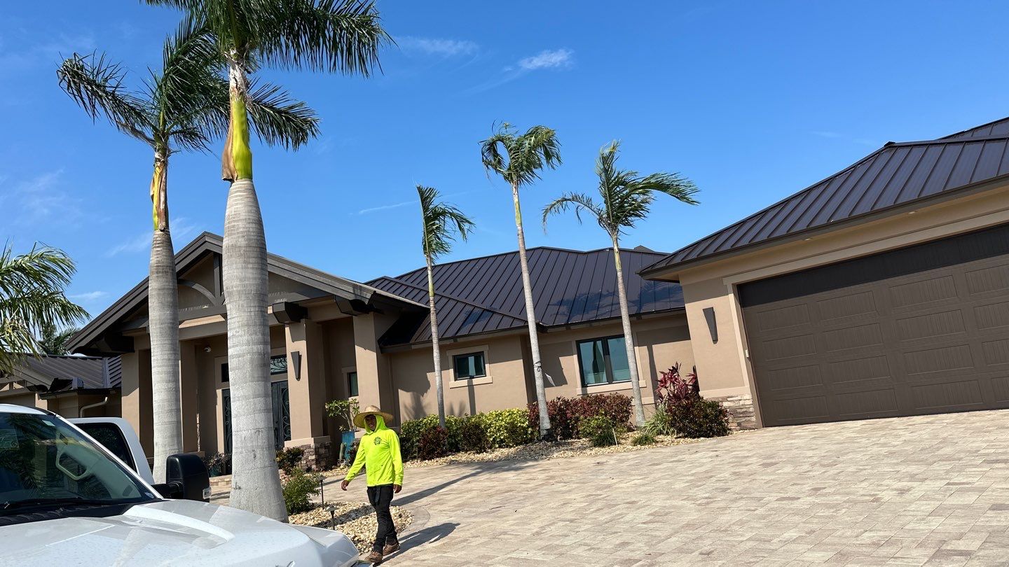 Residential Roofing Installation using Standing Seam Metal Roof in Cape Coral, FL by International Roofing