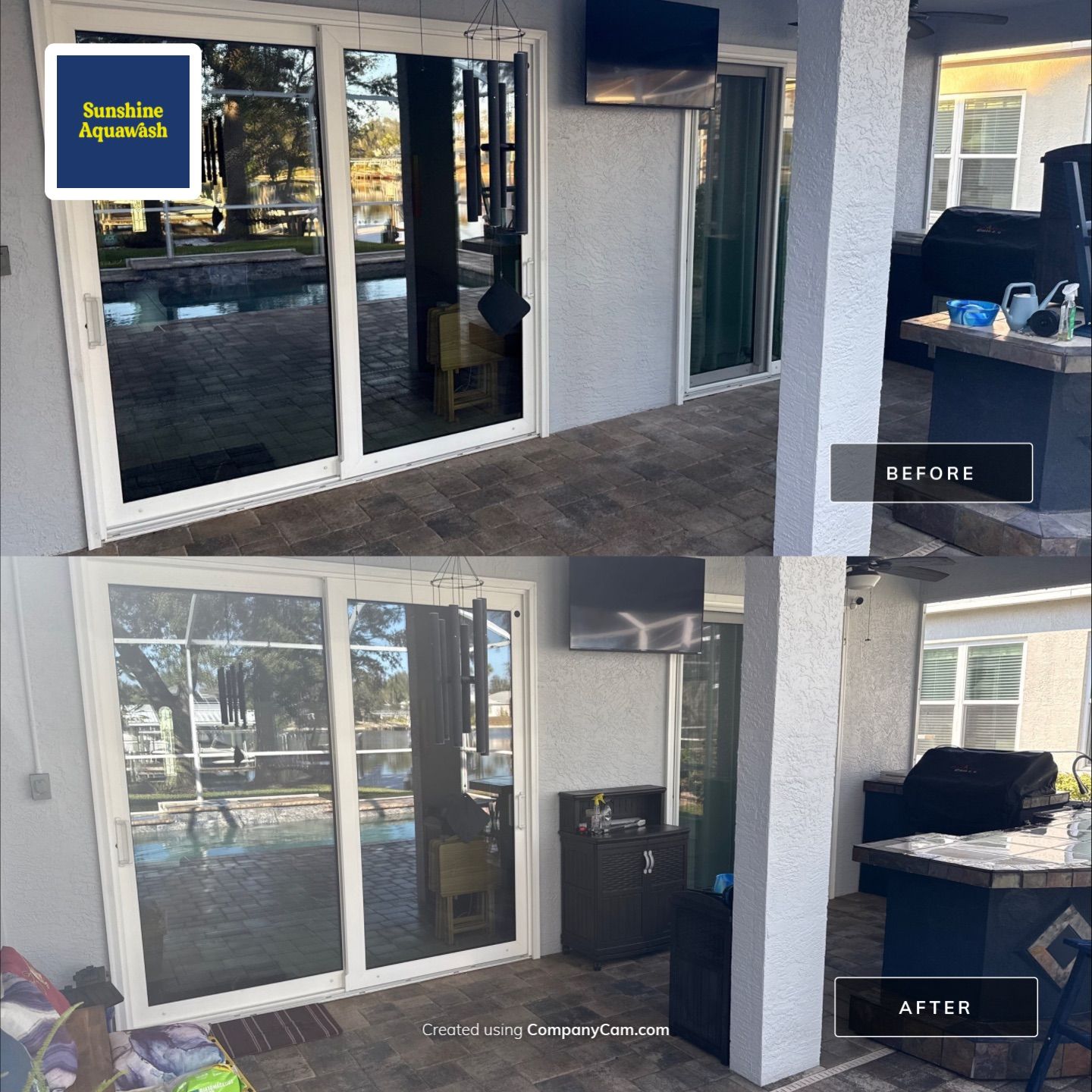 Paver Pool Deck Cleaning & Pool Cage Cleaning in River Point of Manatee – Bradenton, FL by Sunshine AquaWash