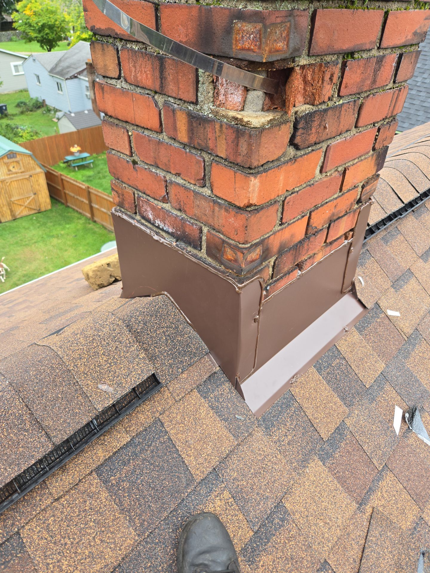 Atlas Pinnacle, Color, Burnt Hickory, Drip Edge, Color, Royal Brown by Eagle Eye Roofing