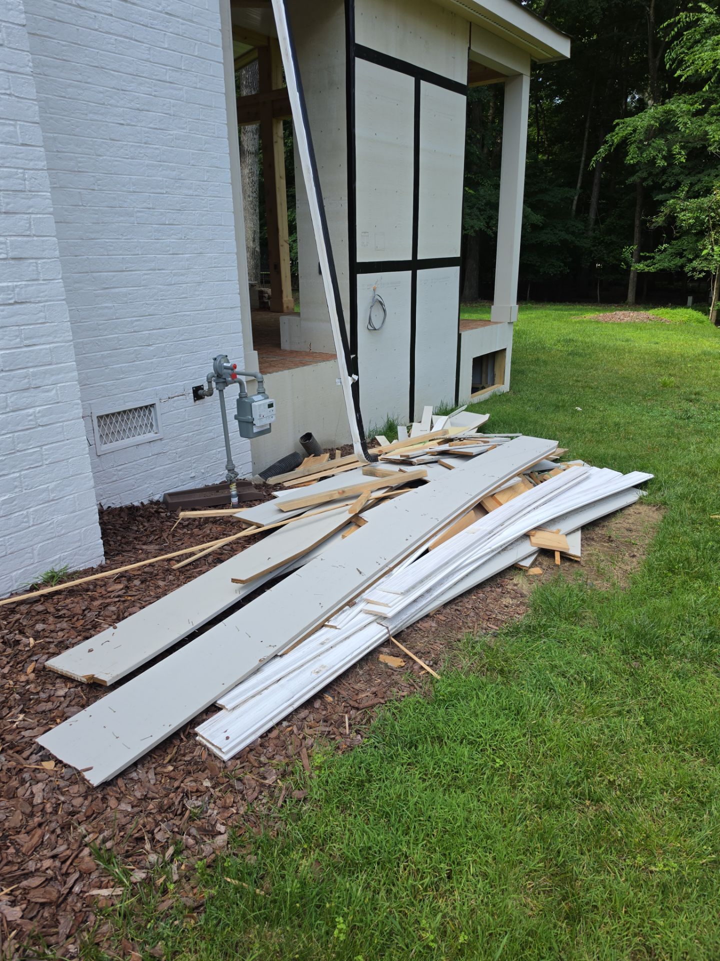 Job site clean up in Charlotte by Badger Hauling
