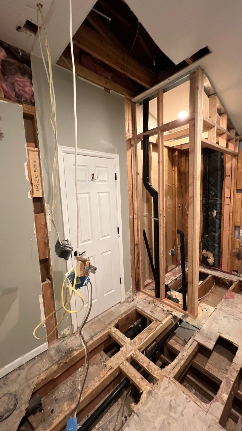 Two Bathroom Remodel  by Plumbing Connect Systems LLC