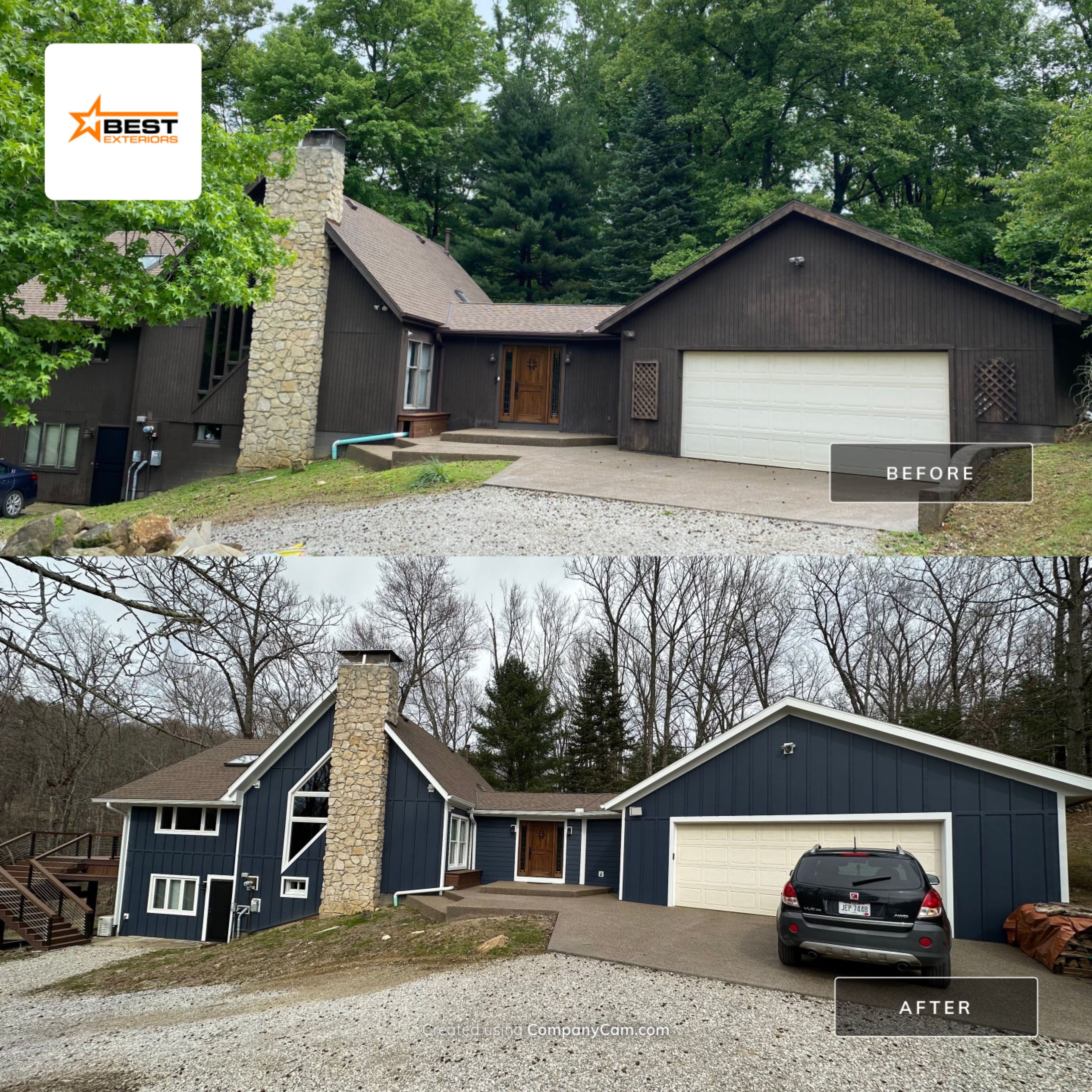 Siding Installation using James Hardie Board & Batten Siding by Best Roofing & Siding Company
