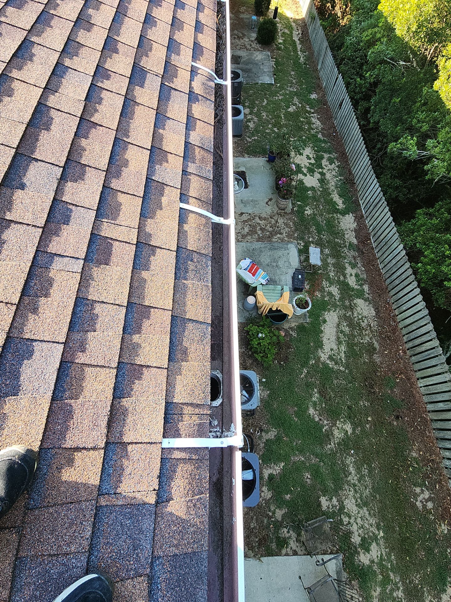 Commercial gutter cleaning Outer Banks & Kill Devil Hills after photo with clean gutters
