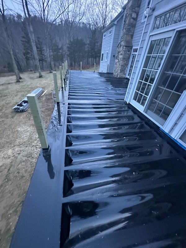 New Front and Back Trex Deck In Lineage color Rainier by DiGiorgi Roofing and Siding Inc
