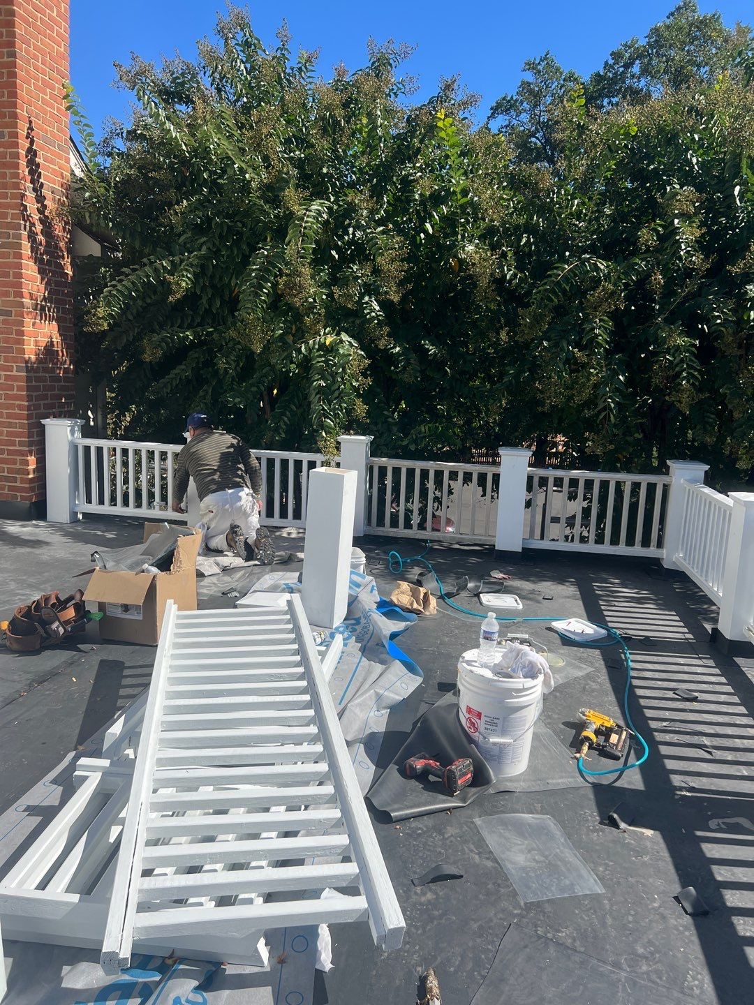 McLean - Residential Flat Roof Replacement with Carlisle Syntec EPDM by RM Banning, Inc.