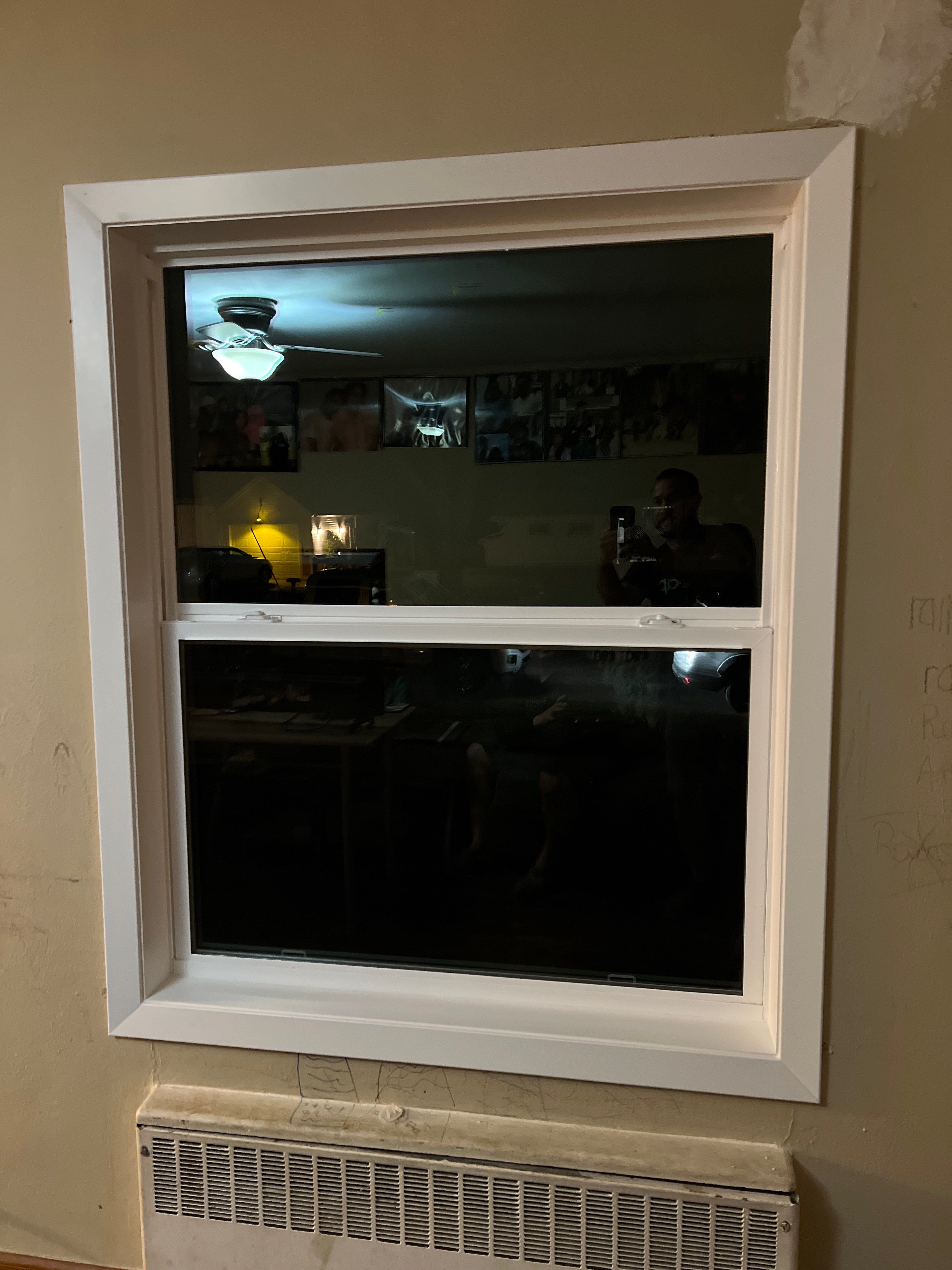 Pella Window installation using Pella 250 series vinyl window by United Windows and Siding LLC