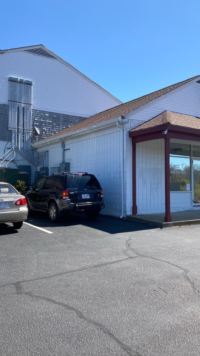 Gutter Installation using 6" K-Style Aluminum Gutter at The Falmouth Trade Center by Gutter Pro Enterprises