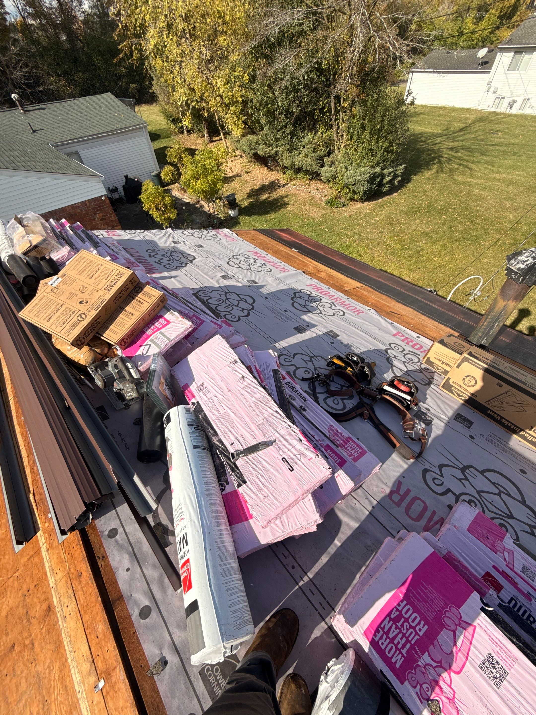 Roof Replacement using Owens Corning Brownwood by 180 Contractors