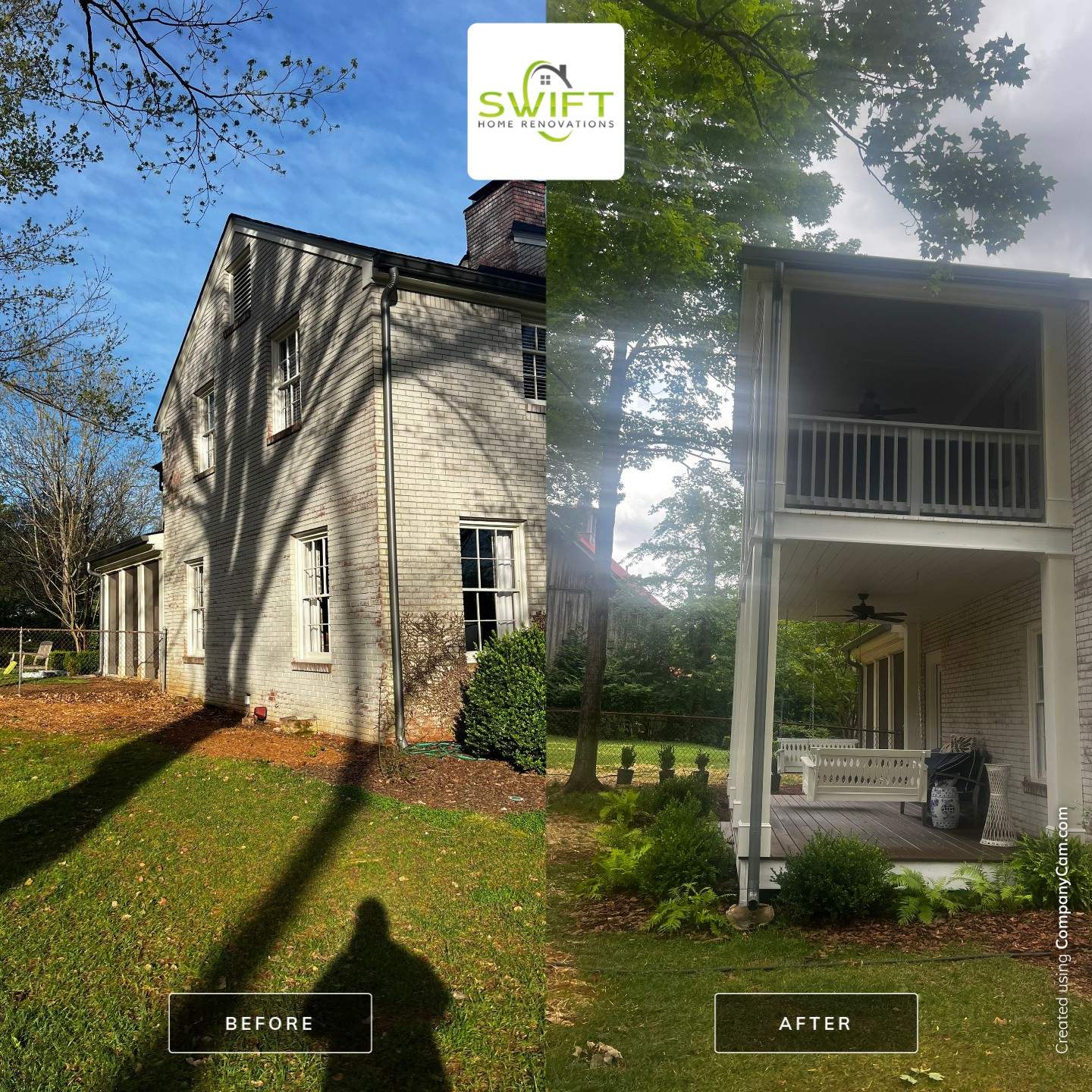 Custom Two-Story Deck and Screened Porch Addition in Marietta by Swift Home Renovations