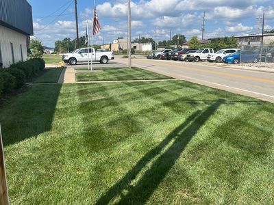 Full service mow and fertilizer before and after treatments using Fertilizer/Lime/and Mowing