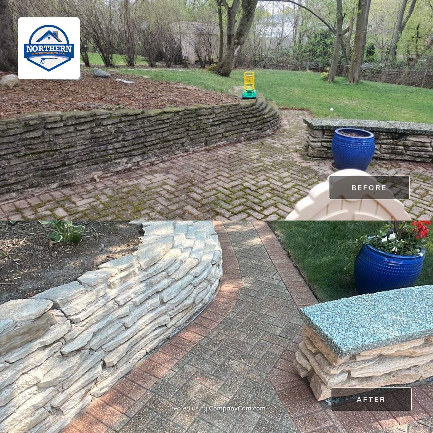 Brick paver clean, sand and seal. using Surebond SB-1300 by Northern Power Washing LLC.