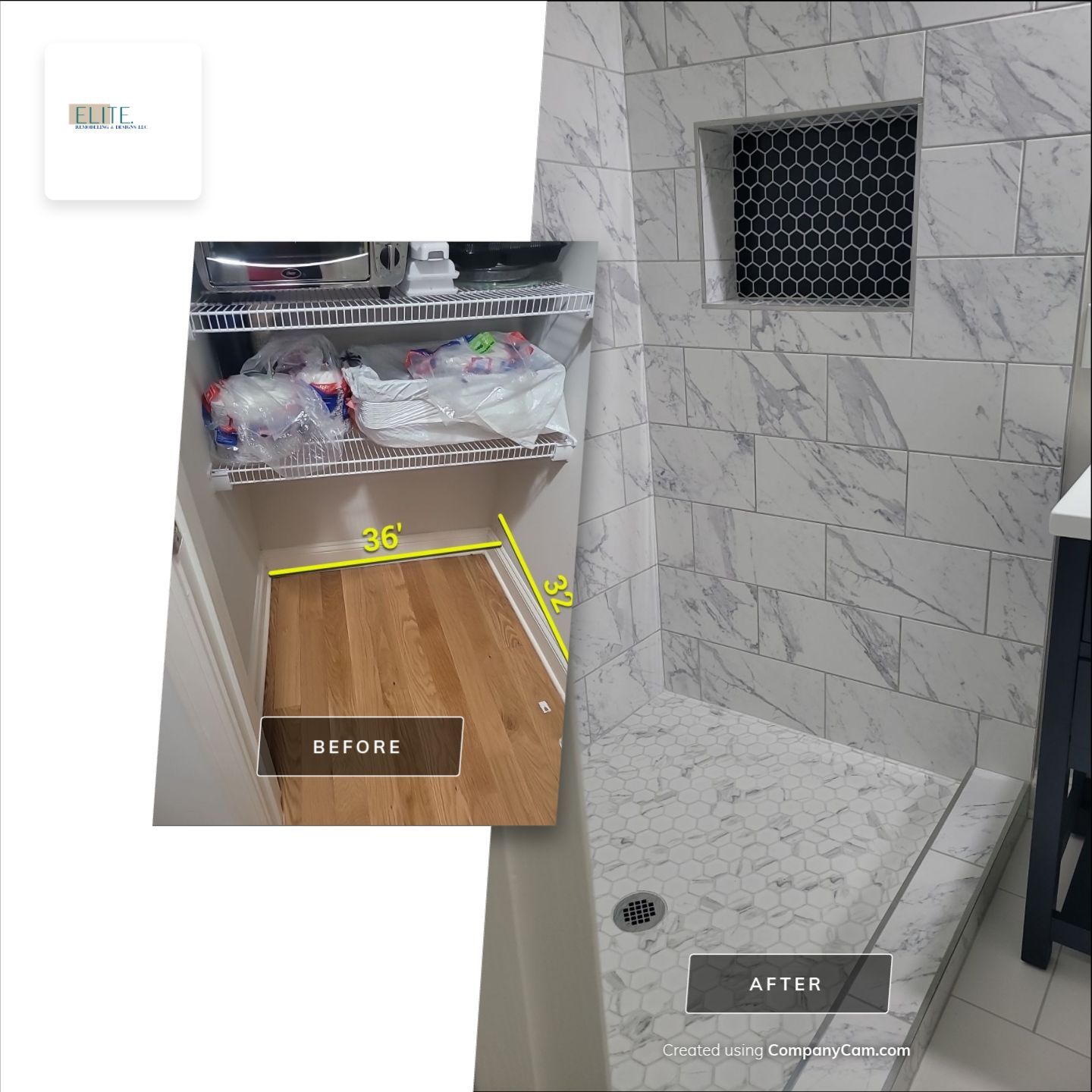 A Pathway to Possibility – Turning a Half Bath into a Full Retreat in Holly Springs by Elite Remodeling and Design LLC