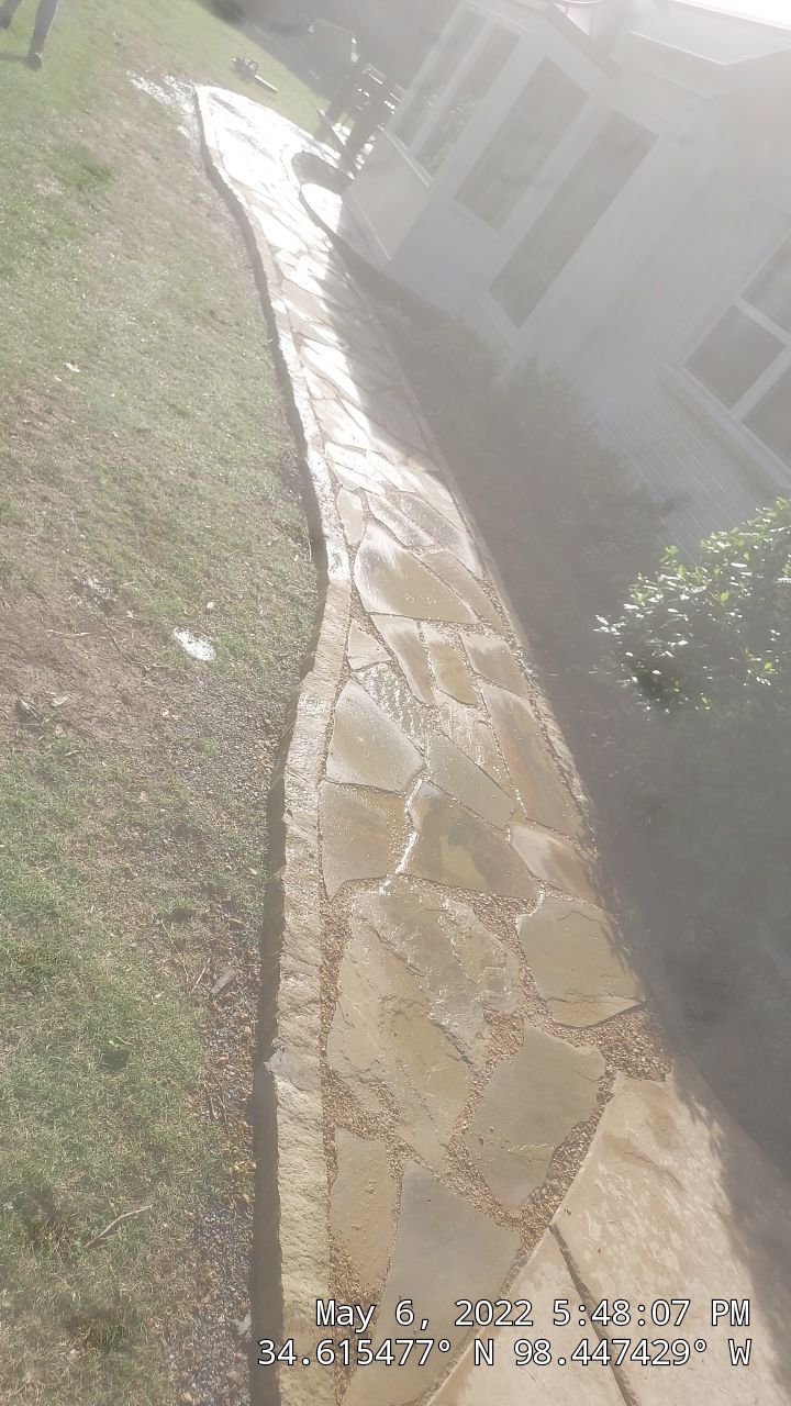Flagstone walkway using Flagstone  by Clays Services Inc