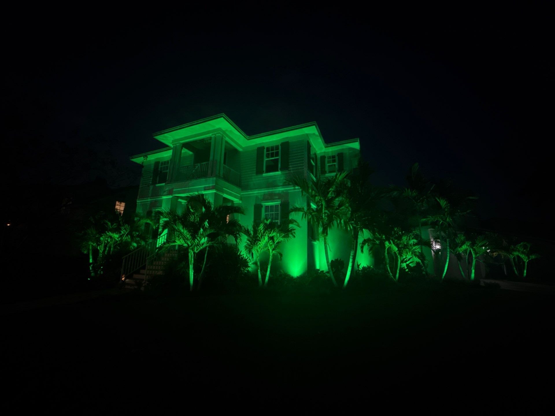 Full Architectural and Color-Changing Landscape Lighting in St. Petersburg by Elegant Accents