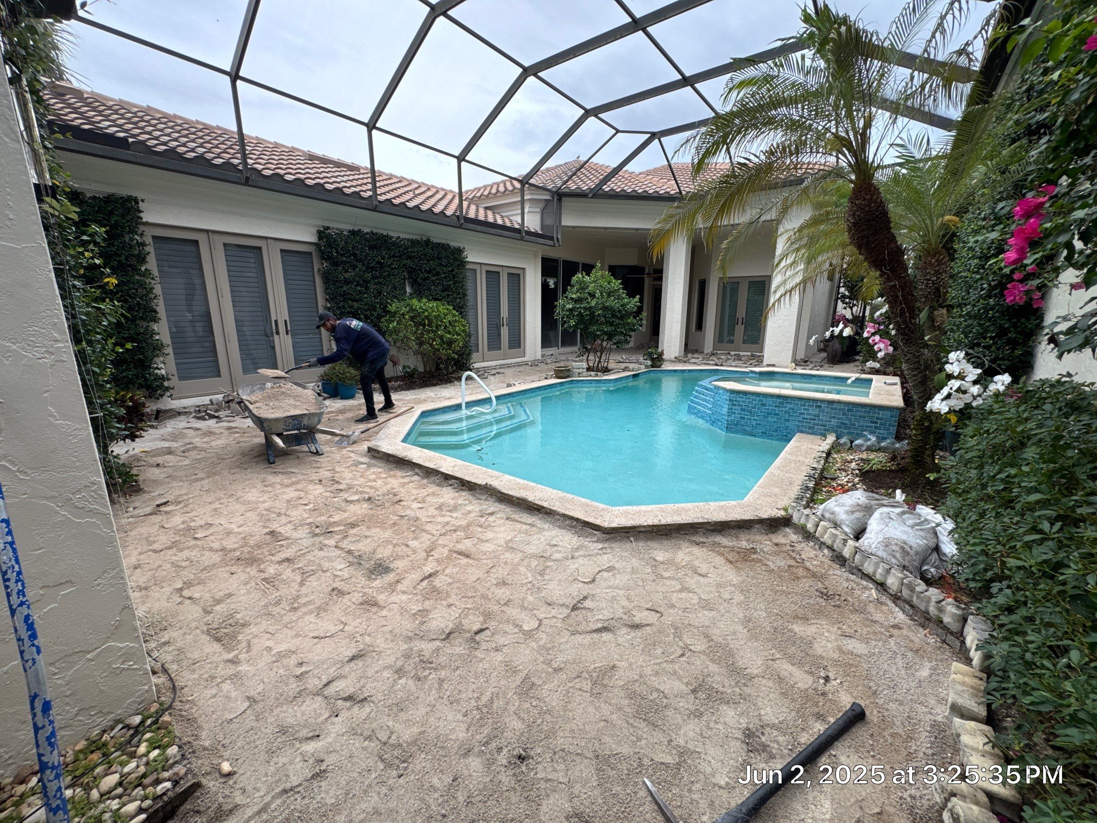 Pool Deck/Landscape/landscape lighting/pool coping/porcelain pavers/Pelican Marsh by Old Town Pavers Llc