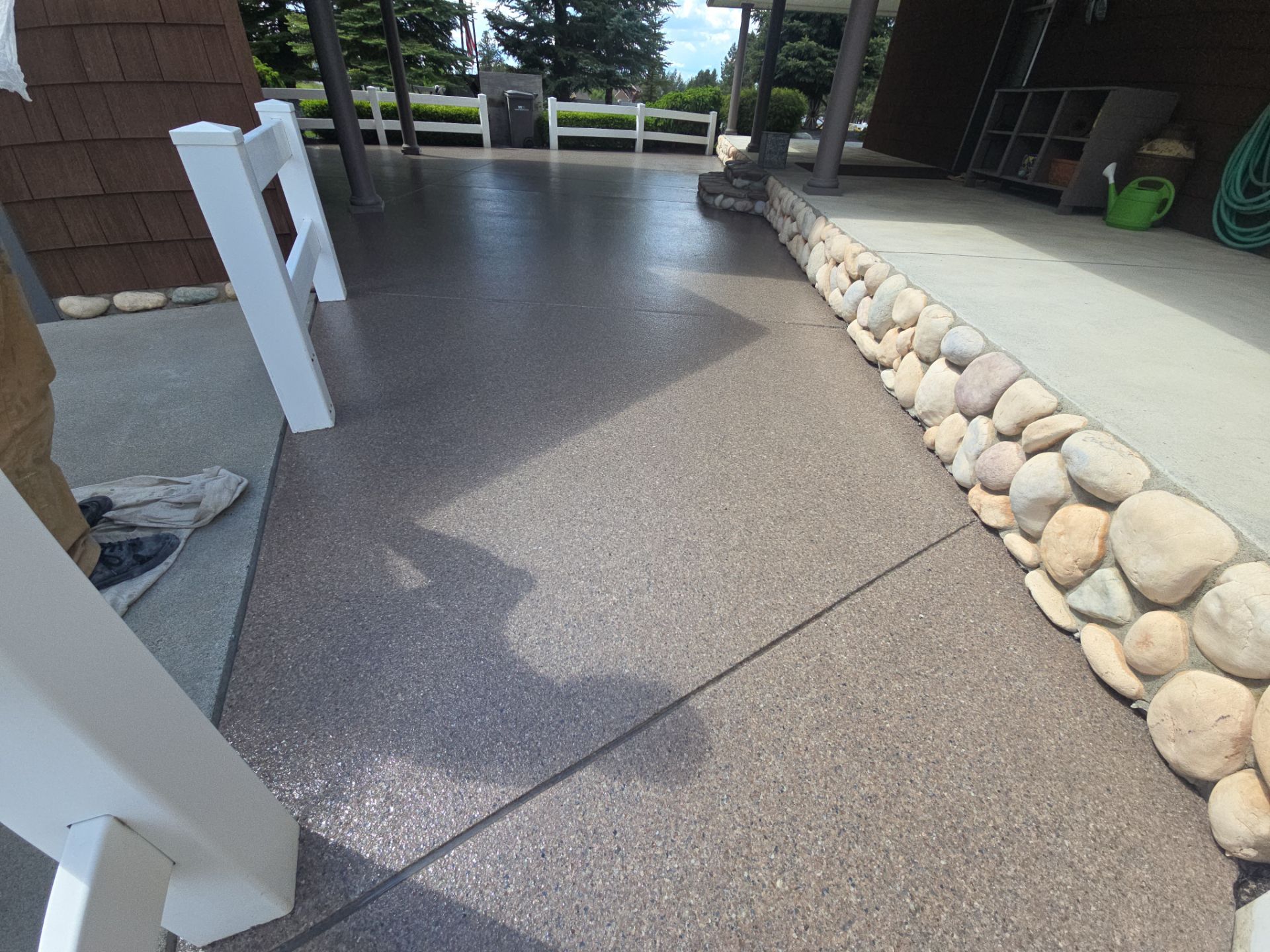 Patio Transformation using Adobe by Croc Coatings, LLC