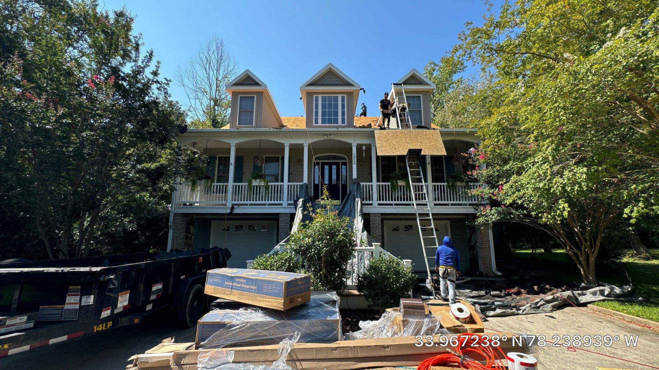 Winding River Plantation Storm Damage Insurance Claim Roof Replacement in Bolivia, NC by RGR Construction and Roofing, LLC