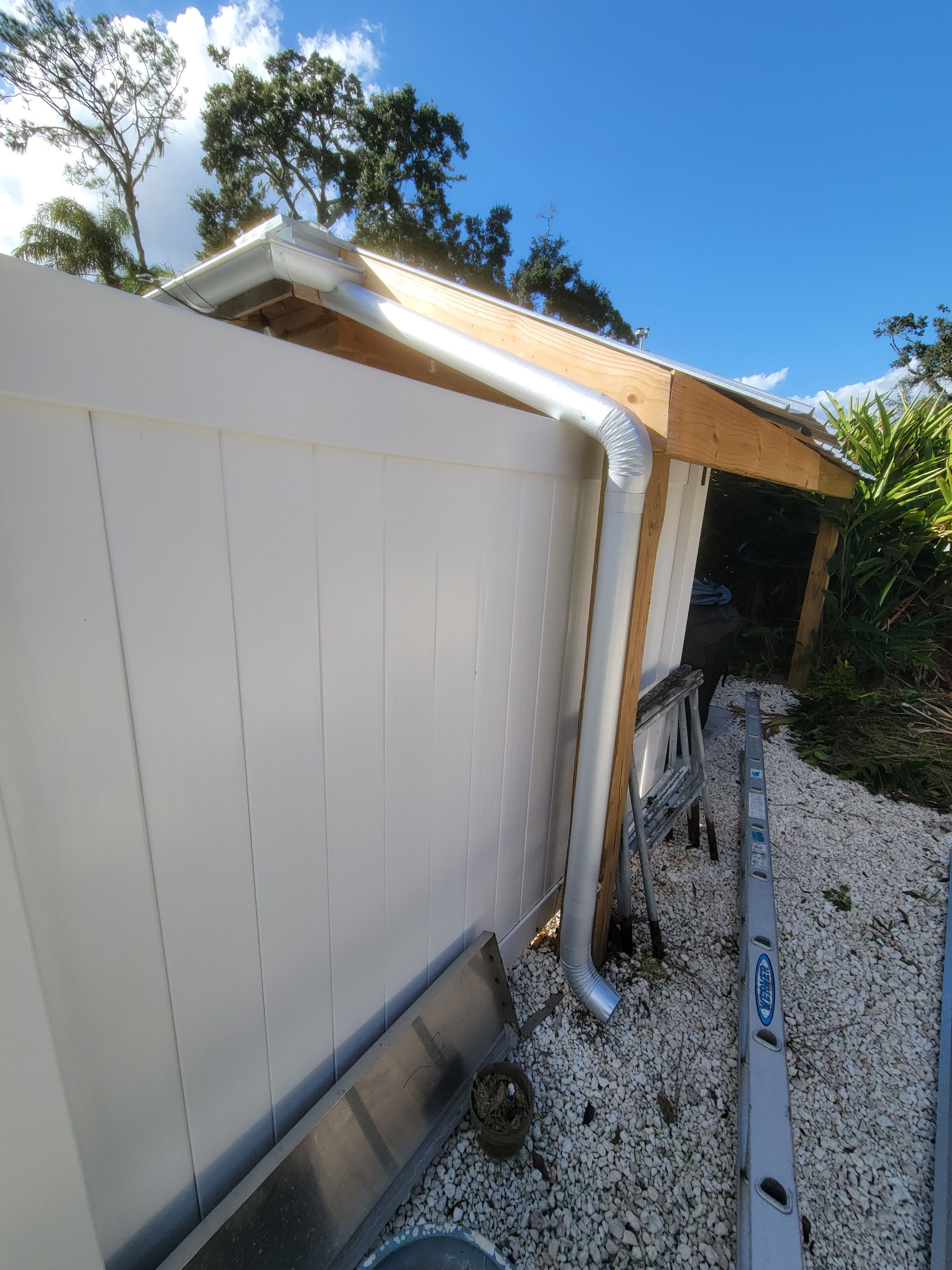 Galvalume Half Round Seamless Gutters and Downspouts in Valrico FL by Gutter Professors