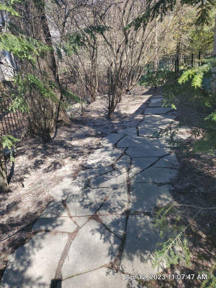 Winnetka, IL bluestone patio cleaning by Northern Power Washing LLC.
