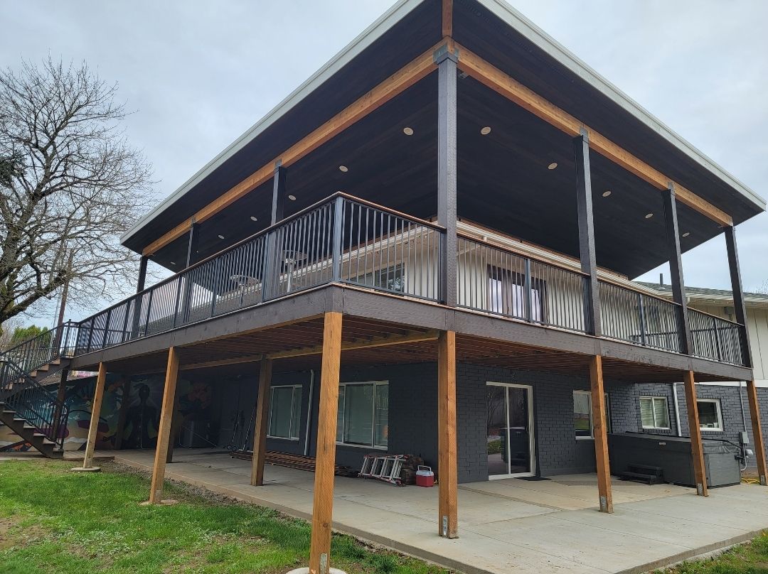 Full Modern Deck & Patio Cover Remodel w/ Ipe Hardwood Decking by Crm Services Llc