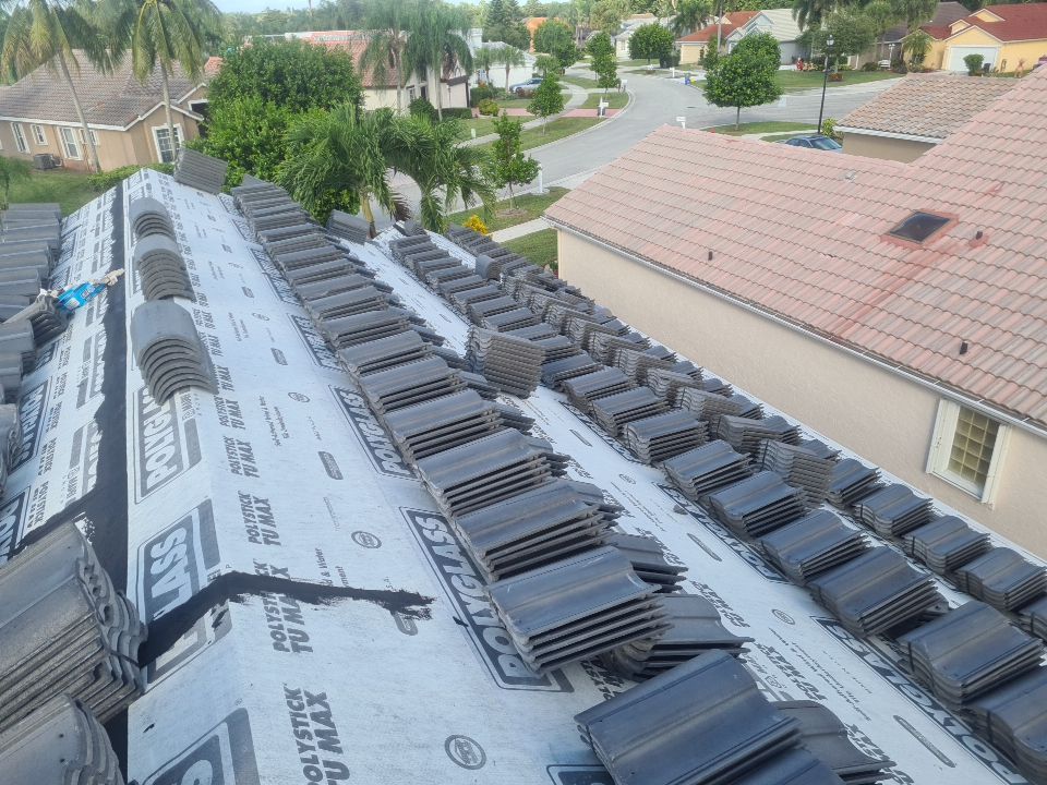 Residential Roofing Installation using Eagle Roofing Tile by BLUES BROTHERS ROOFING