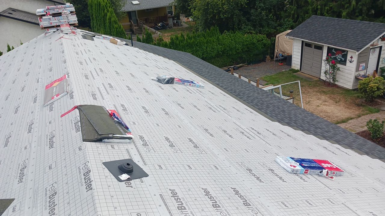 Residential Remodel using GAF Charcoal HDZ by Top Notch Roofing Inc