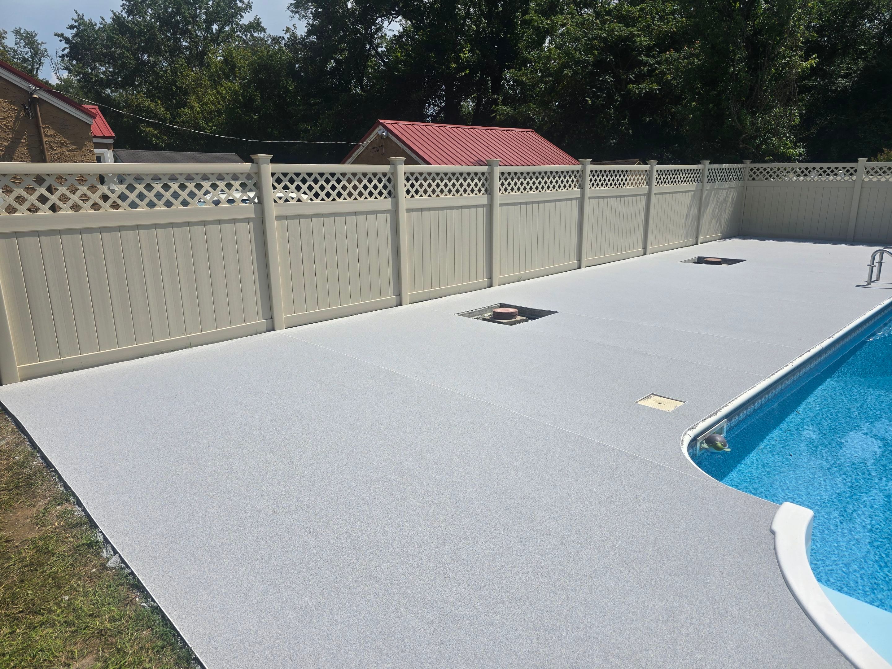 Pool Deck using Icicle by Elite Floor Solutions